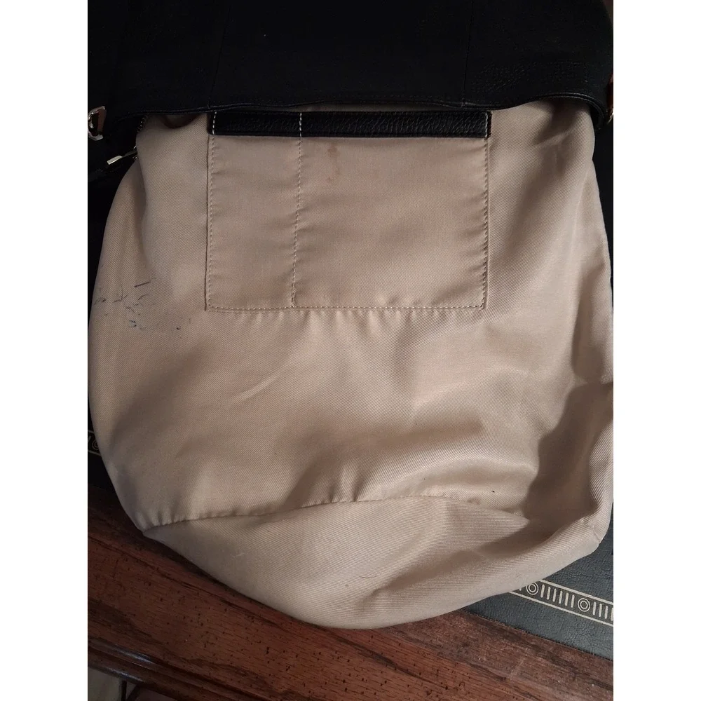 Valentina Italia Black Pebbled Leather Convertible Backpack Tote Bag Gold Tone